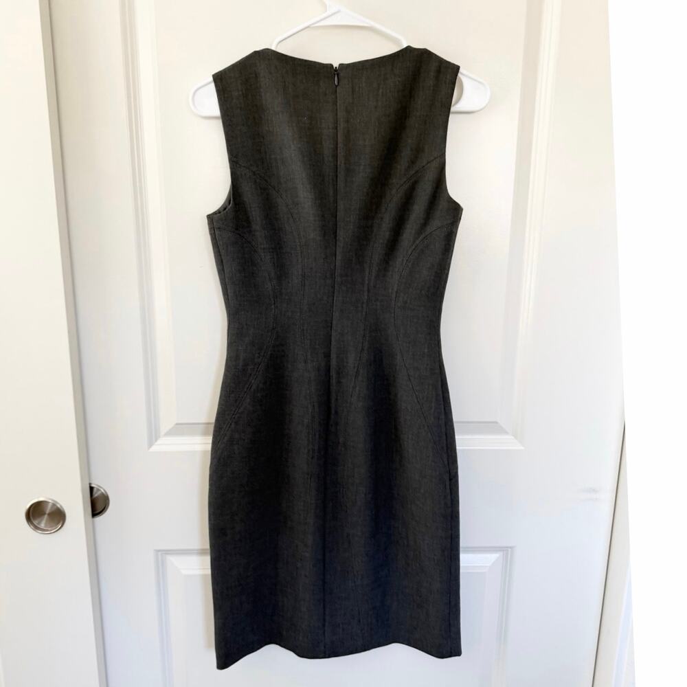 Diane Von Furstenberg Bejeweled Career Wear Sheath Dress Gray 2 - Picture 2 of 5